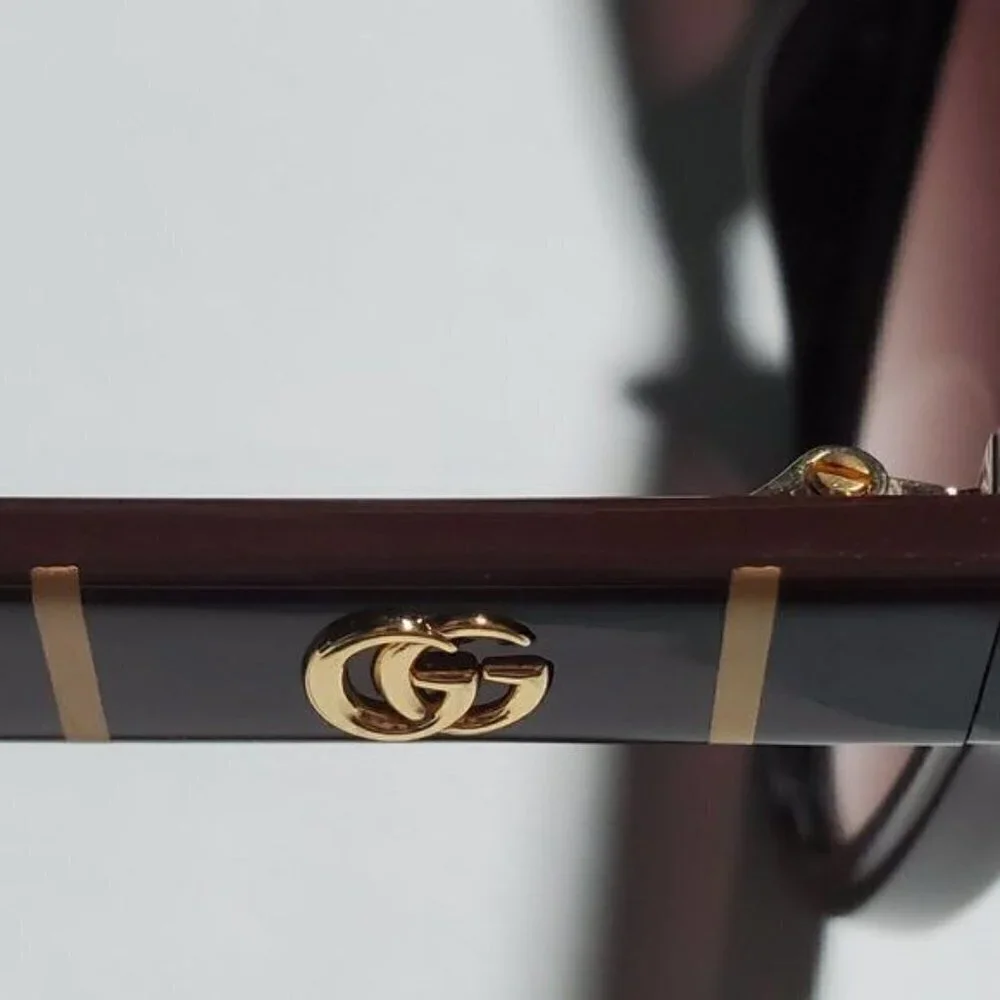 New- Authentic Gucci Brown Injection Molded Sunglasses